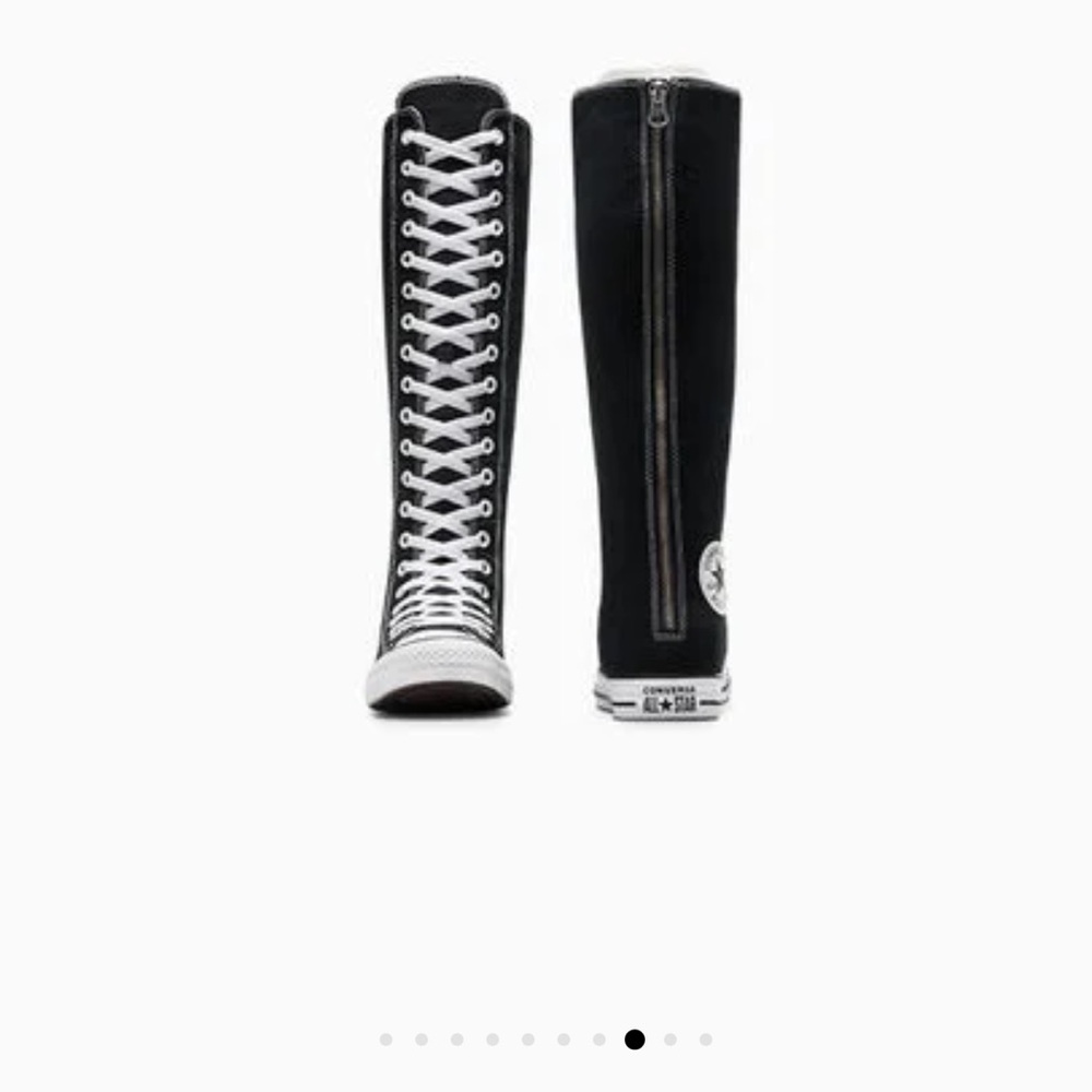 NWT size 7 Converse Women's Black Lace-Up Knee-High Boots sneakers XXHi men’s 5 - Picture 5 of 6